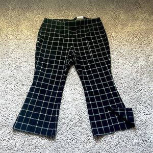Plus Checkered Dress Pant w Front Pleats